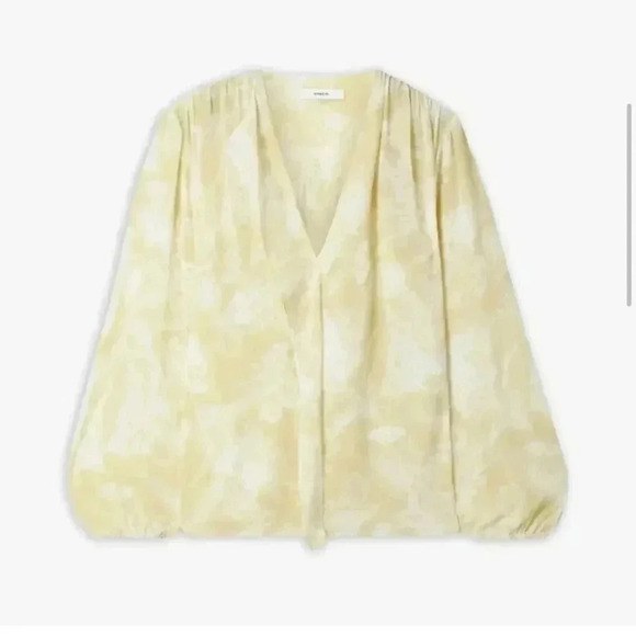 NWT Vince Pastel Floral Blouse Butter Yellow size XS - Picture 11 of 13